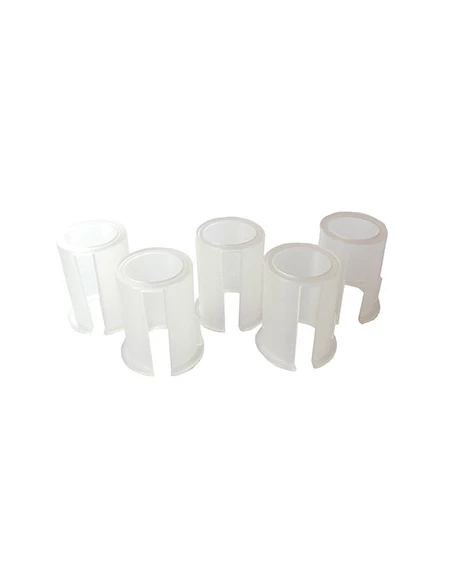 Jeu de 5 bagues plastiques de diamètres 24mm, 25mm, 25,4mm, 26mm et 27mm - Se monte avec notre renvoi d'angle universel 1602042,