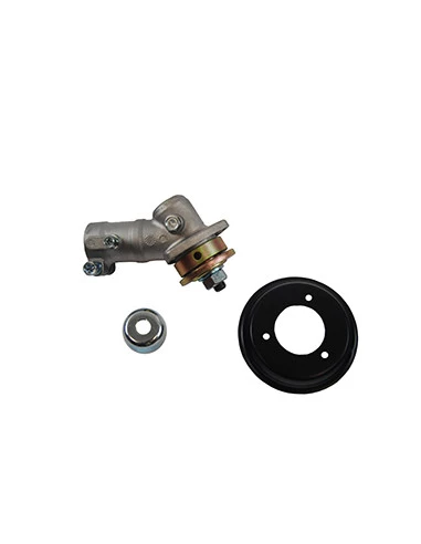 Renvoi d'angle adaptable pour ZENOAH et autres - livré avec rondelle de centrage de lame de diamètre 25,4 mm. Sortie filet mâle