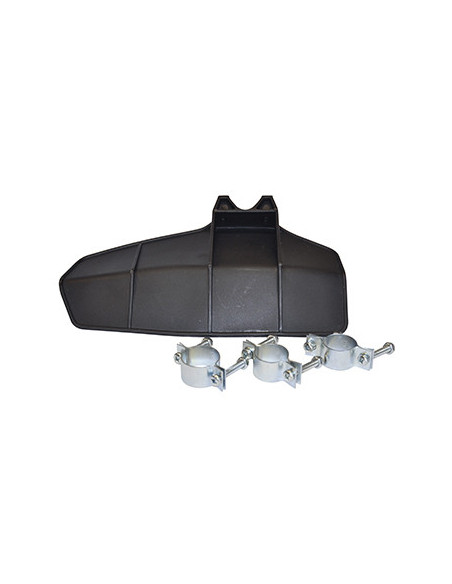 Carter de protection pour débroussailleuse standard en nylon, livré avec bagues de réduction Ø 24,26 et 28 mm.