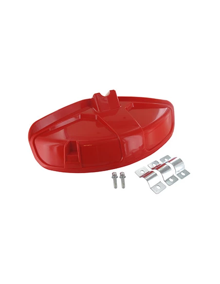 Carter de protection universel pour débroussailleuses à dos. Adaptable sur tubes de 24, 26 et 28mm de diamètres. Avec coupe fil.