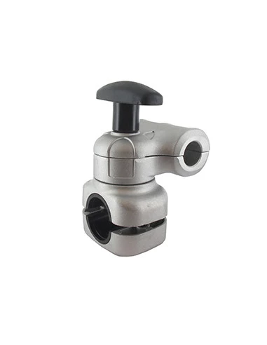 Mancheron de guidon pour débroussailleuses à dos avec tube Ø 28mm et guidon Ø 19mm, orientable.