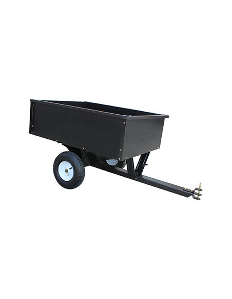 Remorque métal avec benne basculante capacité 180kg Ø du trous chape d'attelage 15 mm