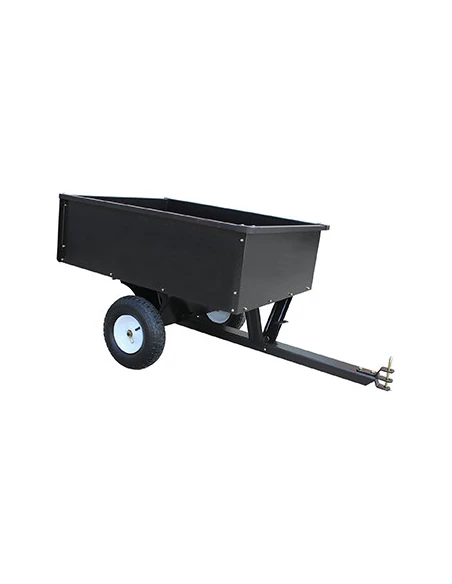 Remorque métal avec benne basculante capacité 180kg Ø du trous chape d'attelage 15 mm