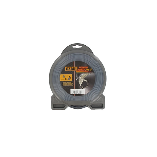 Coque fil OZAKI TITANIUM POWER 3,0mm X 62m Profil pentagonal, co-polymère haute résistance.