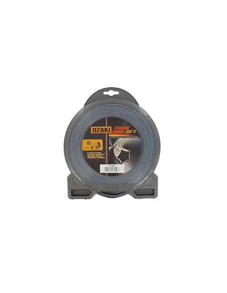 Coque fil OZAKI TITANIUM POWER 3,0mm X 62m Profil pentagonal, co-polymère haute résistance.