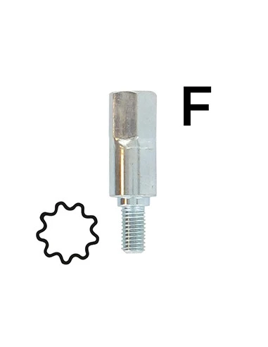 Adaptateur étoilé 10 dents - Se monte avec notre renvoi d'angle universel 1602042, élagueuse 1603093 et lamier universel 1801000