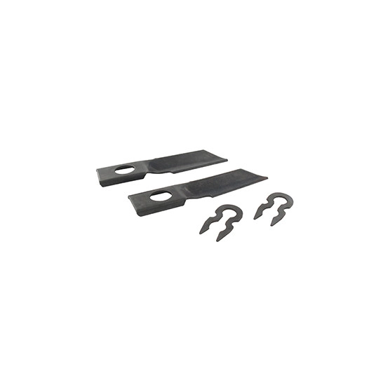 Jeu de 2 Lames adaptable pour tondeuse STIGA modèle tornado - L: 127mm, alésage central: 18,25mm. Remplace origine: 1111-9021-01