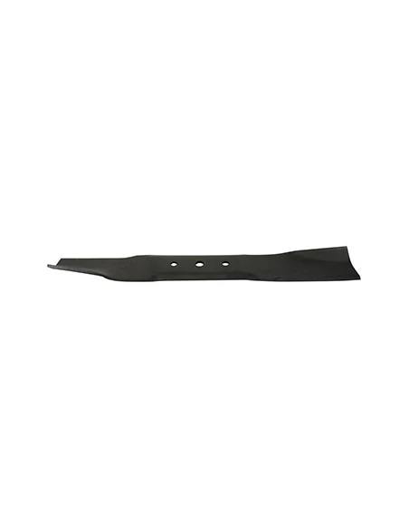 Lame standard adaptable pour tondeuse MTD. Remplace origine: 742-0118, 942-0118 - L: 389mm, alésage: 10mm, entraxe: 64mm.