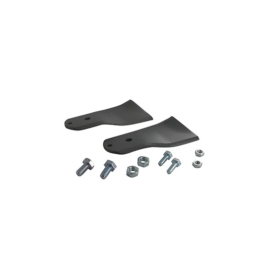 Jeu de 2 Lames adaptable pour tondeuse STIGA modèle Villa 85M, Villa 102M, Park 102M, Park 121M - L: 120mm, alésage central: 8,3