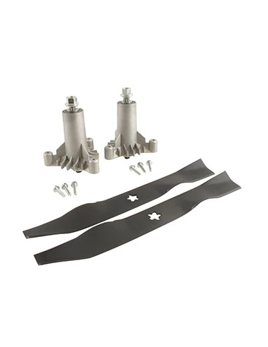 Kit réparation lames pour tondeuse autoportée A1YP à éjection latérale 92cm (36''), composé de: 2 lames 1100014, 2 palliers 6500