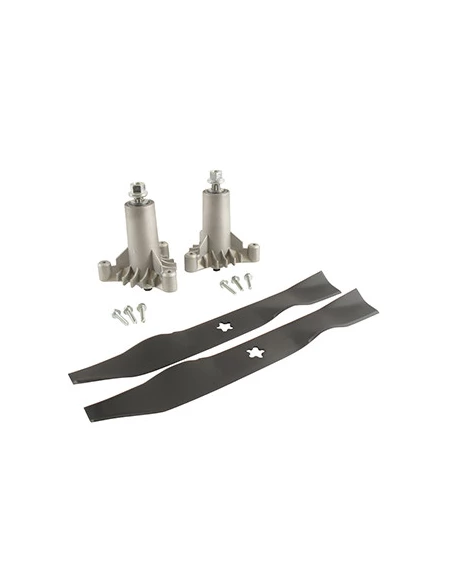 Kit réparation lames pour tondeuse autoportée A1YP à éjection latérale 92cm (36''), composé de: 2 lames 1100014, 2 palliers 6500