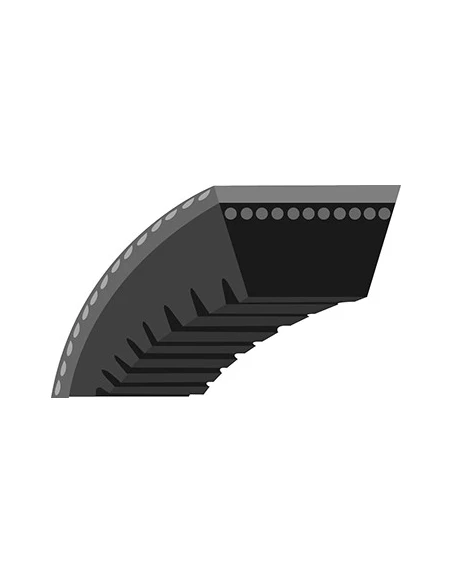 Courroie trapézoïdale crantée qualité d'origine MTD, WHEEL HORSE, JACOBSEN, TORO ( section: 3/8'', L: 40''). Remplace origine: 7