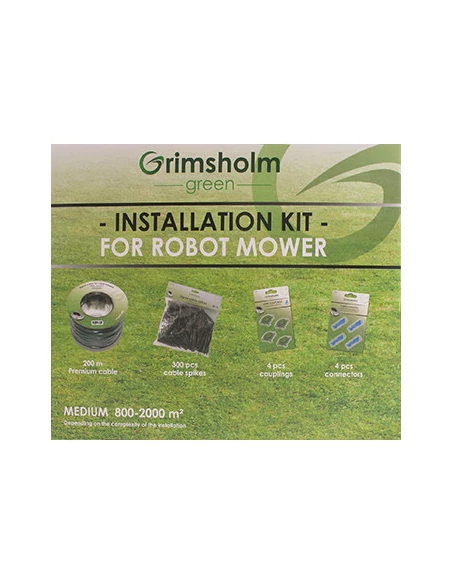 Kit d'installation / réparation avec câble robots 0,93 mm² x 200m, 4 connecteurs chargeur, 4 connecteurs articulés, isolés et 30