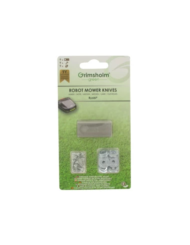 Blister de 9 lames adaptables pour robots RYOBI modèles Robayagi 800.