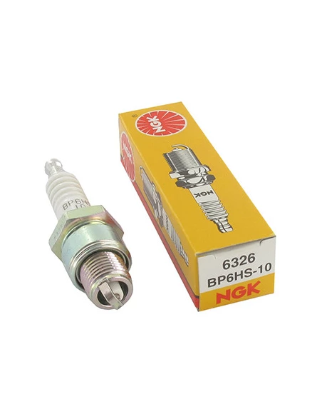 Bougie d'allumage NGK BP6HS-10 avec olive démontable. Equivalent CHAMPION L78YC.