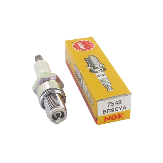 Bougie d'allumage NGK BR9EYA avec olive monobloc. Equivalent CHAMPION RN2C.