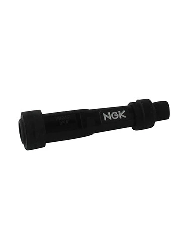 Antiparasite / Connecteur de bougie universel d'origine NGK droit SB05F en résine phélonique. Résistance: 5 kOhm, pour bougie d'