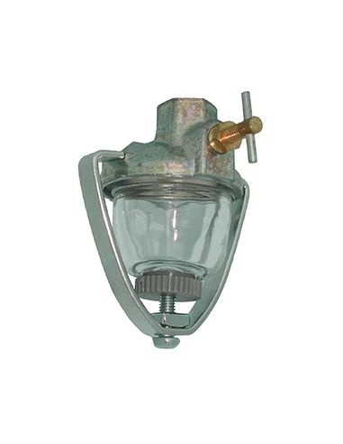 Filtre essence avec bol de décantation adaptable pour moteur BRIGG & STRATTON. Remplace origine: 295984, 393169.