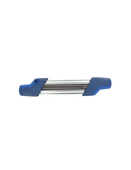 Affûteuse manuelle multi-limes PFERD. Livrée avec 2 limes rondes Ø: 5,2mm et 1 lime carrée de 9×6mm (notre 9301341).