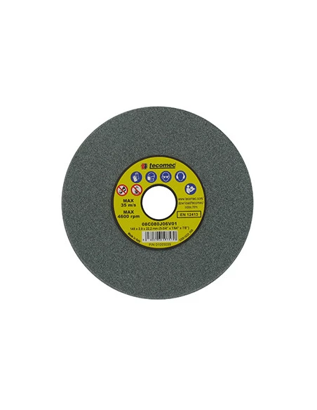 Meule d'affûtage TECOMEC 145 x 22,2 x 2,9mm, pour chaînes avec couteaux à traitement carbure, RAPID, PICO, WIDIA et autres marqu