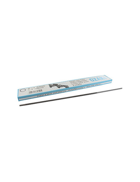 6 Lime ronde OZAKI pour chaîne de tronçonneuse 1/4 MINI. Ø: 3,2mm, L: 20cm (8). Conditionnement par