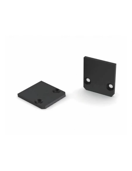 capuchon de terminaison pour profilé led sl15fl - sans trou de câble - aluminium anodisé - noir