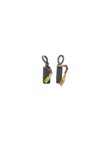 Jeu de 2 charbons adaptable pour BLACK & DECKER, ELU, DE WALT. Dimensions: 6 x 6 x 18mm.