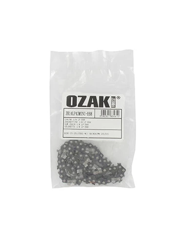 Chaîne de tronçonneuse OZAKI semi carrée 1/4'' 043 (1,1mm) mini 68 entraîneurs Equivalent chaîne pour élageuses avec guide carvi