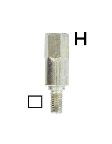 Adaptateur carré de Ø: 5,4mm - Se monte avec notre renvoi d'angle universel 1602042, élagueuse 1603093 et lamier universel 18010