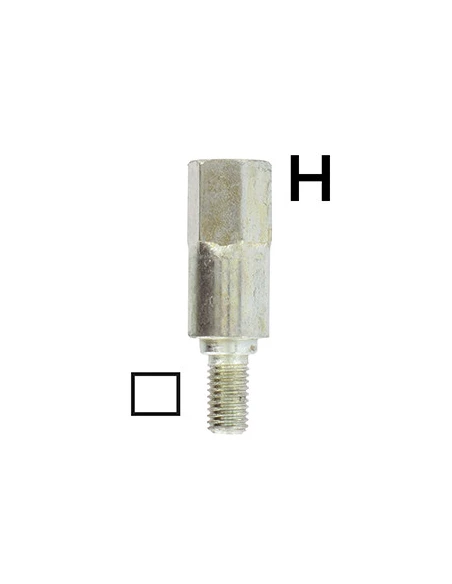 Adaptateur carré de Ø: 5,4mm - Se monte avec notre renvoi d'angle universel 1602042, élagueuse 1603093 et lamier universel 18010