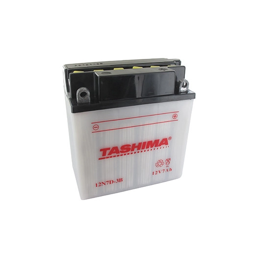 Batterie plomb TASHIMA 12V, 7A. L: 135, l: 75, H:150mm, + à droite pour quads. (livrée sans acide séparé). - Batterie à mettre e