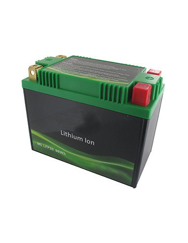 Batterie de démarrage Lithium-Fer-Potassium (LiFePo4 ou LFP) 12V 32A 96Wh, remplace batteries acide/plomb YIX30L, YTX30L-BS, YB3