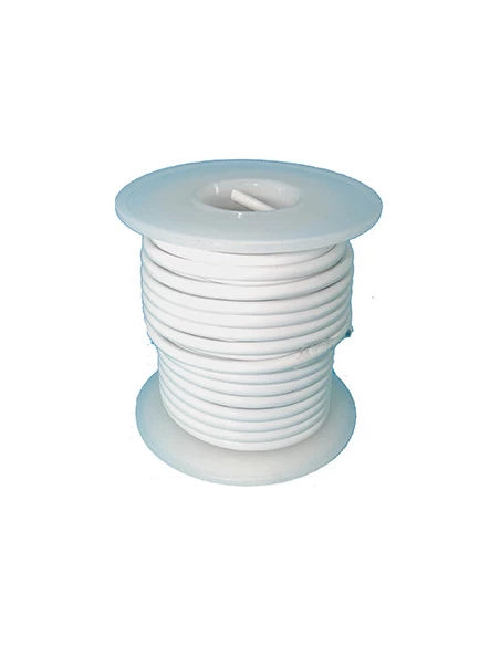 Fil électrique souple de couleur blanche section 1,5mm² - L: 7,6mètres.