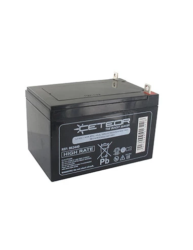 Batterie 12V 440A pour booster de batterie 9201001. Longueur : 150mm, Largeur : 95mm, Hauteur : 110mm.