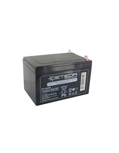 Batterie 12V 440A pour booster de batterie 9201001. Longueur : 150mm, Largeur : 95mm, Hauteur : 110mm.