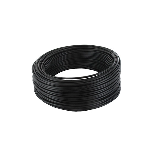 Fil électrique souple de couleur noir. Section 1,5mm² - L: 50m.