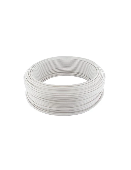 Fil électrique souple de couleur blanc. Section 1,5mm² - L: 50m.