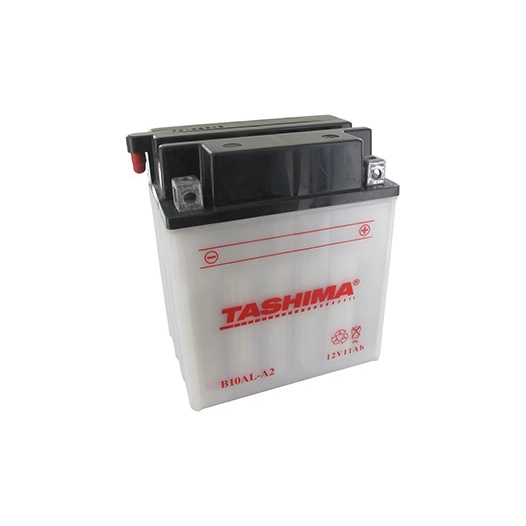 Batterie plomb TASHIMA renforcée 12V, 11A. L: 135, l: 90, H: 155mm, + à gauche pour quads. (livrée sans acide). - Batterie à met