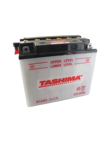 Batterie plomb TASHIMA renforcée 12V, 19A. L: 175, l: 100, H: 155mm, + à droite pour motos. (livrée sans acide). - Batterie à me