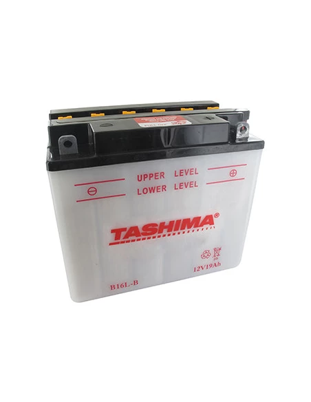 Batterie plomb TASHIMA renforcée 12V, 19A . L: 175, l: 100, H: 155mm, + à droite pour jet-ski, motoneige . (livrée sans acide).