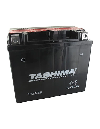 Batterie plomb étanche sans entretien 12V, 10A . L: 150, l: 87, H:130mm, + à gauche pour scooter motos, quads, utilitaires. (liv