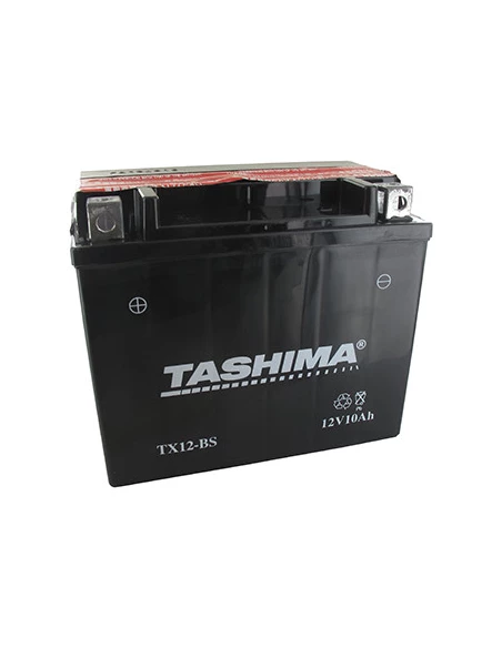 Batterie plomb étanche sans entretien 12V, 10A . L: 150, l: 87, H:130mm, + à gauche pour scooter motos, quads, utilitaires. (liv