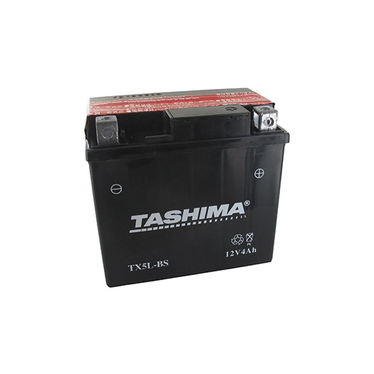 Batterie plomb étanche sans entretien 12V, 4A. L: 114, l: 71, H:106mm, + droite. pour scooter motos, quads (livrée avec acide sé