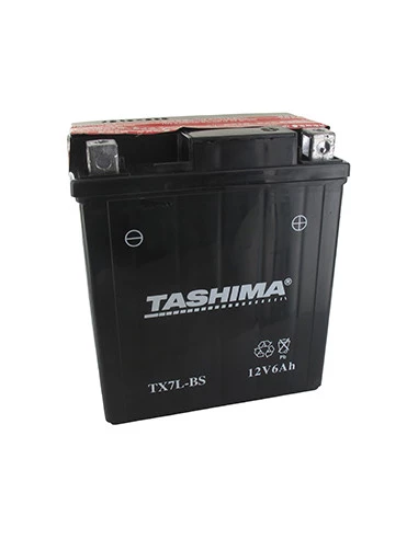 Batterie plomb étanche sans entretien 12V, 6A. L: 114, l: 71, H:131mm, + à droite pour scooter motos. (livrée avec acide séparé)