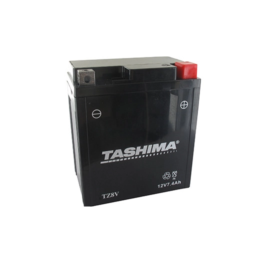 Batterie renforcée et sans entretien (AGM) 12V, 7A. L: 113mm, l: 70mm, H: 130mm, + à droite. - Batterie à mettre en acide avant