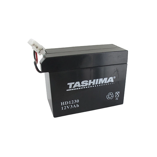 Batterie motoculture TASHIMA 12V, 3A adaptable pour HONDA. L: 110, L: 55, H:80mm. Connexion spéciale. - Batterie à mettre en aci