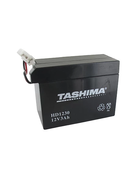 Batterie motoculture TASHIMA 12V, 3A adaptable pour HONDA. L: 110, L: 55, H:80mm. Connexion spéciale. - Batterie à mettre en aci