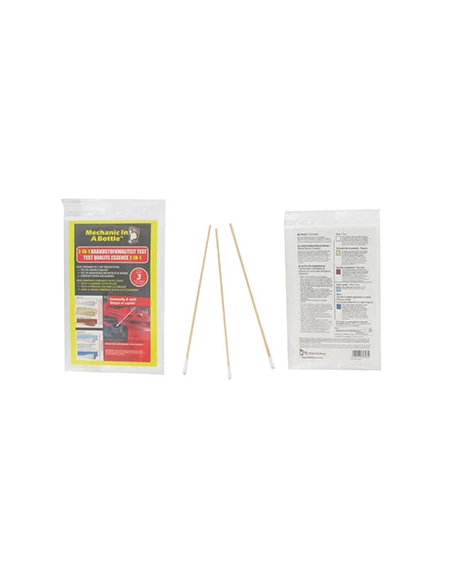 Pochette de trois tourillons testeurs pour carburant. Permet de vérifier le niveau d'oxydation d'un carburant ainsi que l'éventu