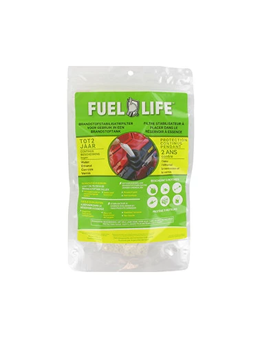 Stabilisant carburant en poudre composé de cinq sachets de 18g pour traitement de 1 à 4 litres de carburant par sachet. Peut-êtr