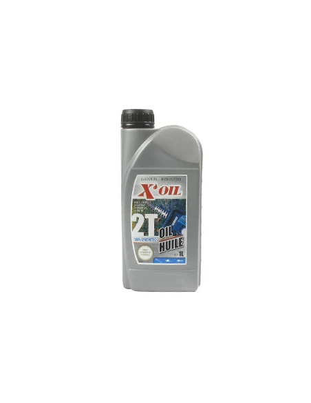 15 Huile 2 temps 100% synthèse X'OIL (API TC - JASO FC, FD), en bidon d'1 litre . Avec